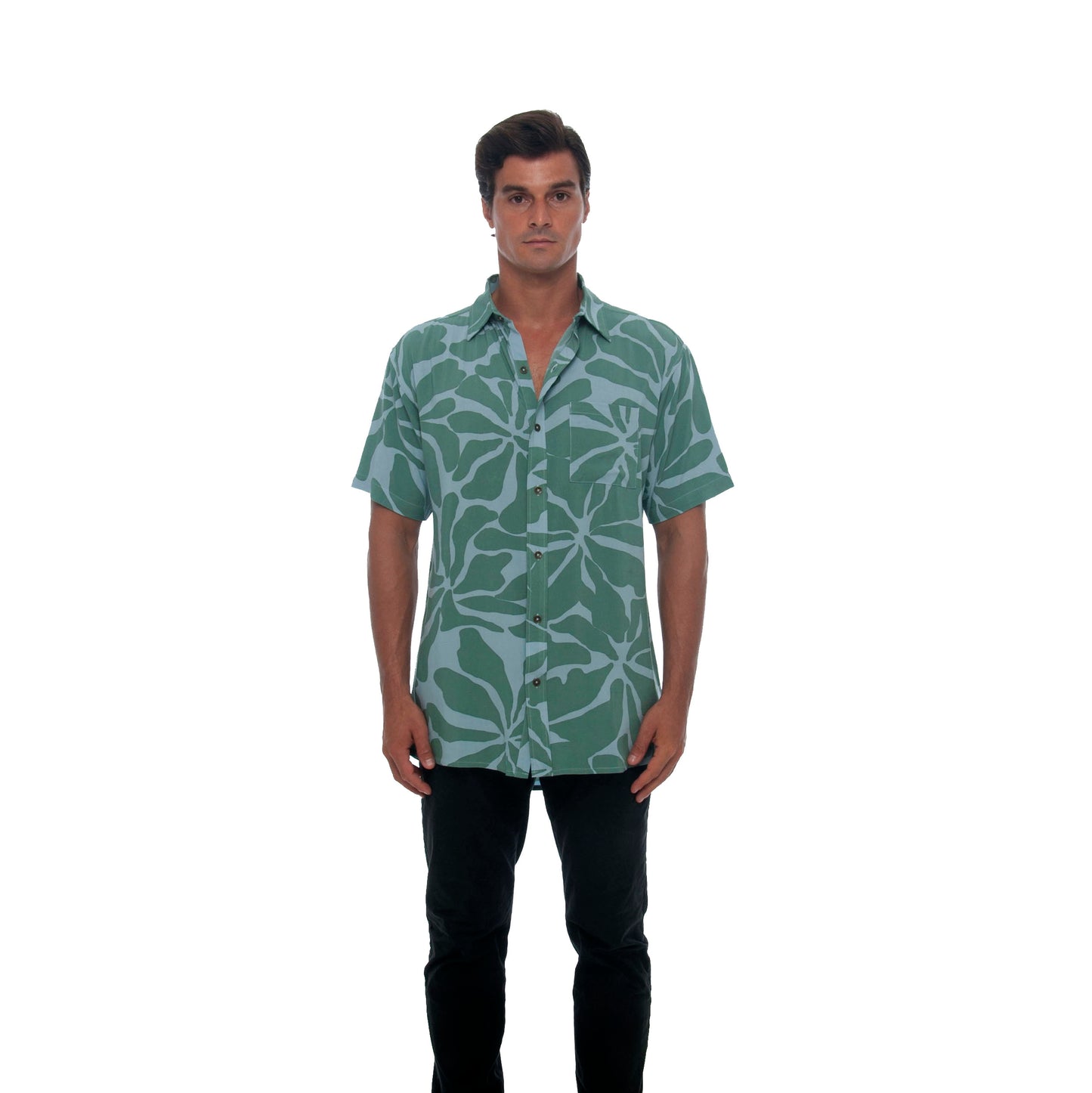 MEN'S SHIRT BLOOMS PALM PASTEL