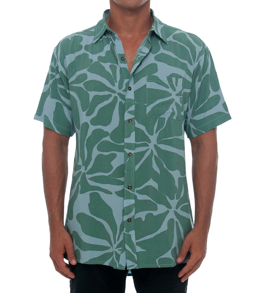 MEN'S SHIRT BLOOMS PALM PASTEL