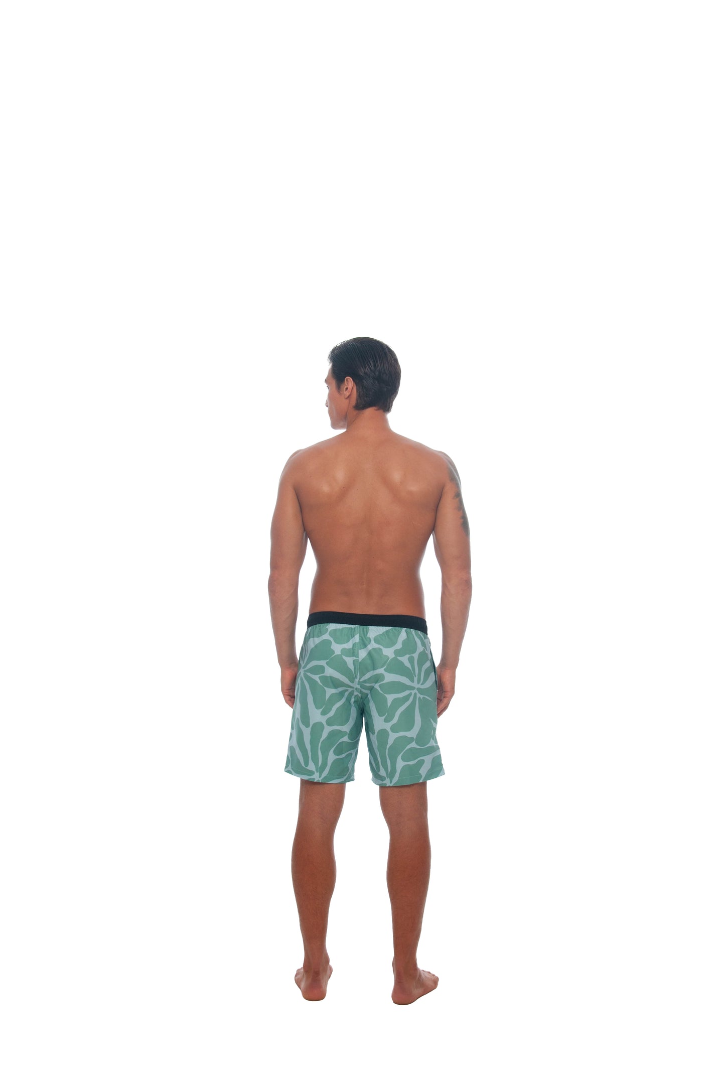SWIM SHORTS BLOOMS PALM PASTEL