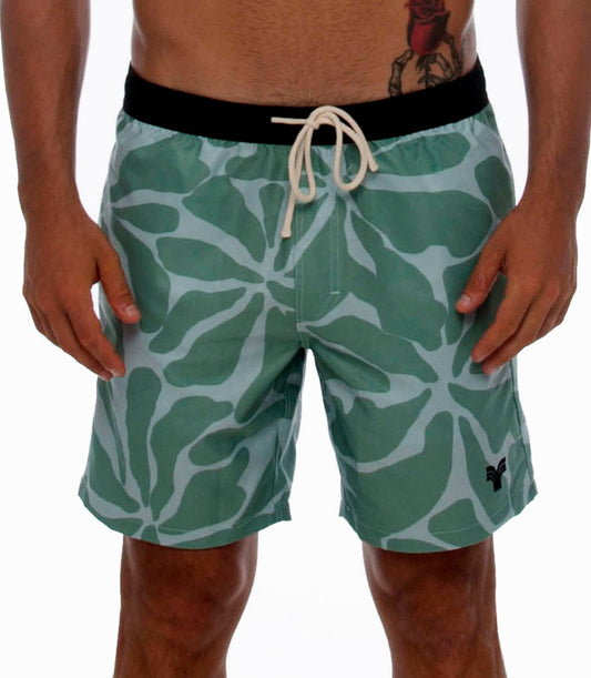 SWIM SHORTS BLOOMS PALM PASTEL